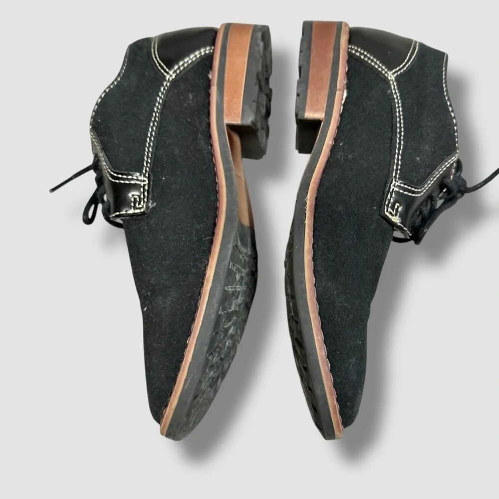 Steve Madden Bfold Oxfords Little Boy 1 Lace Up Faux Suede Black Dress Shoes